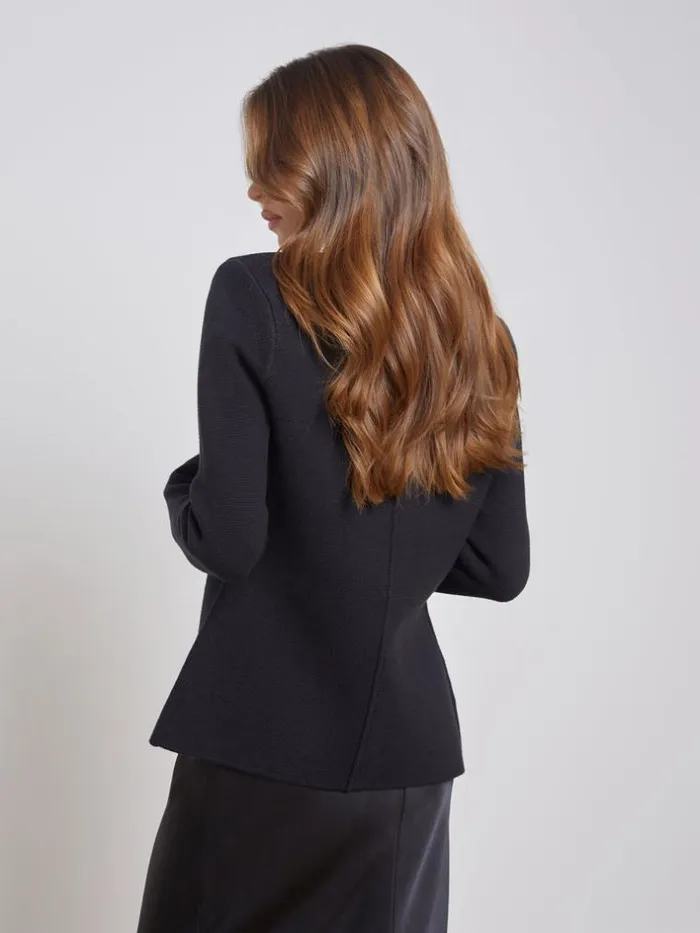 L039Agence Blazers and Jackets Women Lacey Knit Blazer Black