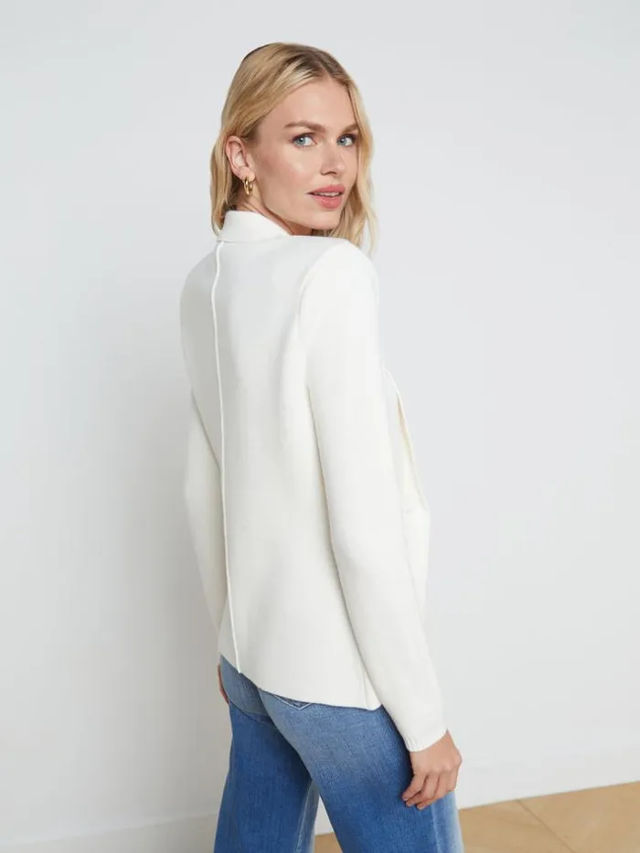 L039Agence Blazers and Jackets Women Lacey Knit Blazer Ivory