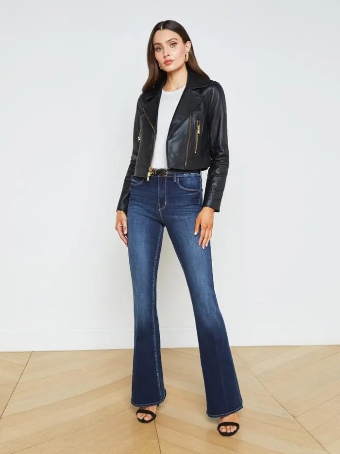 L039Agence Blazers and Jackets Women Onna Leather Jacket Black