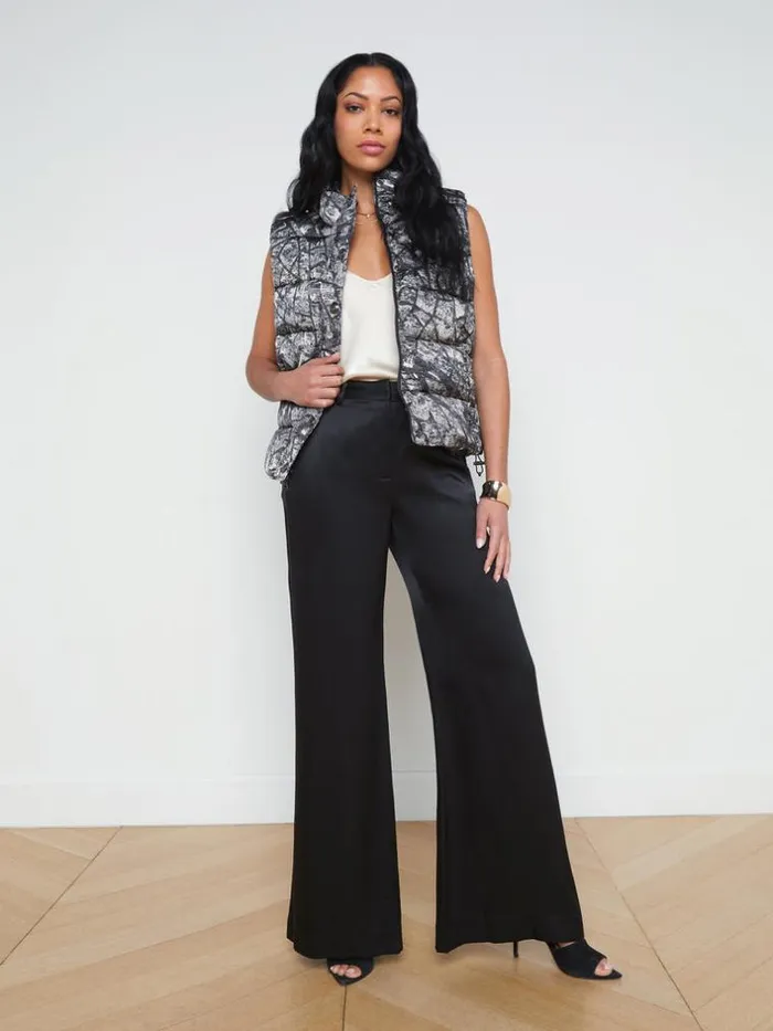 L039Agence Blazers and Jackets Women Rae Puffer Vest Blackecru Map Of Paris