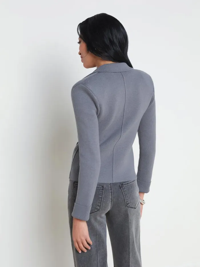 L039Agence Blazers and Jackets Women Sofia Knit Blazer Shadow Grey