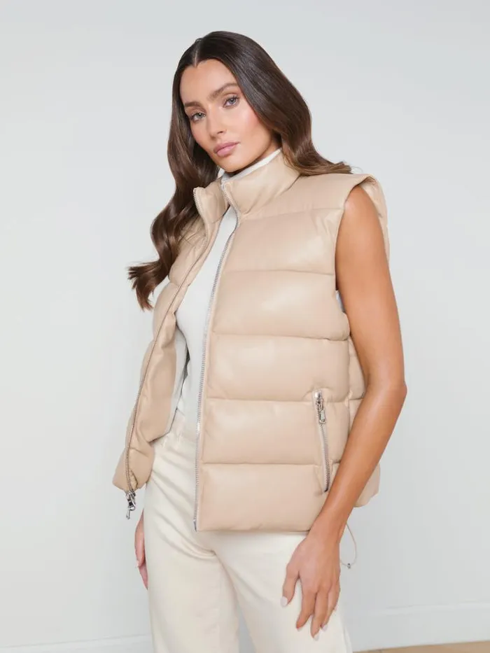 L039Agence Blazers and Jackets Women Tori Puffer Vest Almond