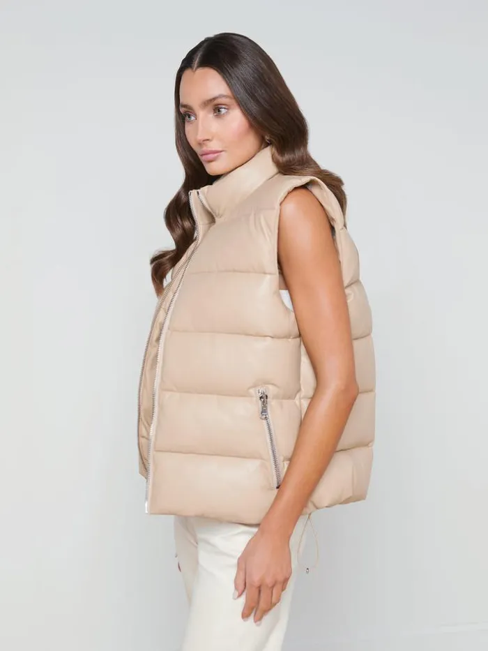 L039Agence Blazers and Jackets Women Tori Puffer Vest Almond