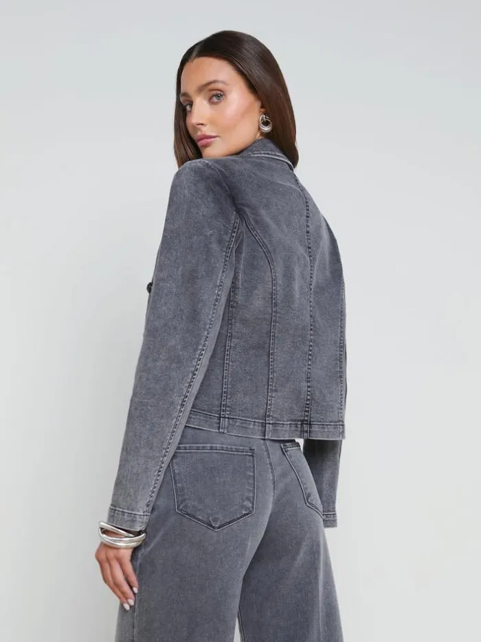 L039Agence Blazers and Jackets Women Wayne Denim Blazer Magnesite