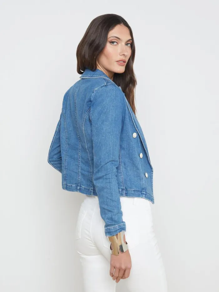 L039Agence Blazers and Jackets Women Wayne Denim Blazer Provo