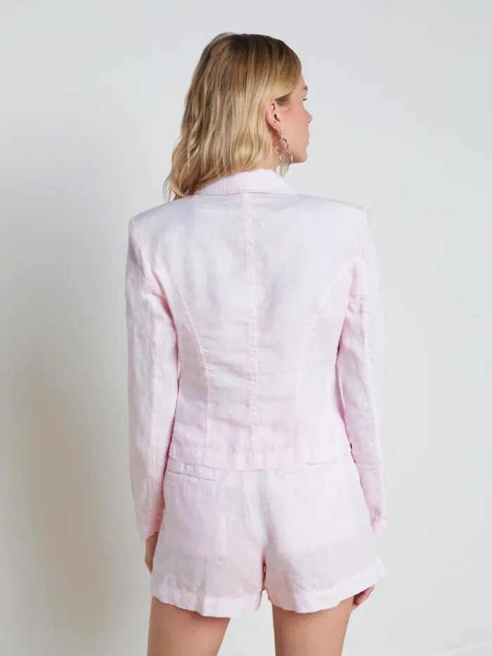L039Agence Blazers and Jackets Women Wayne Linen Blazer Lilac Snow