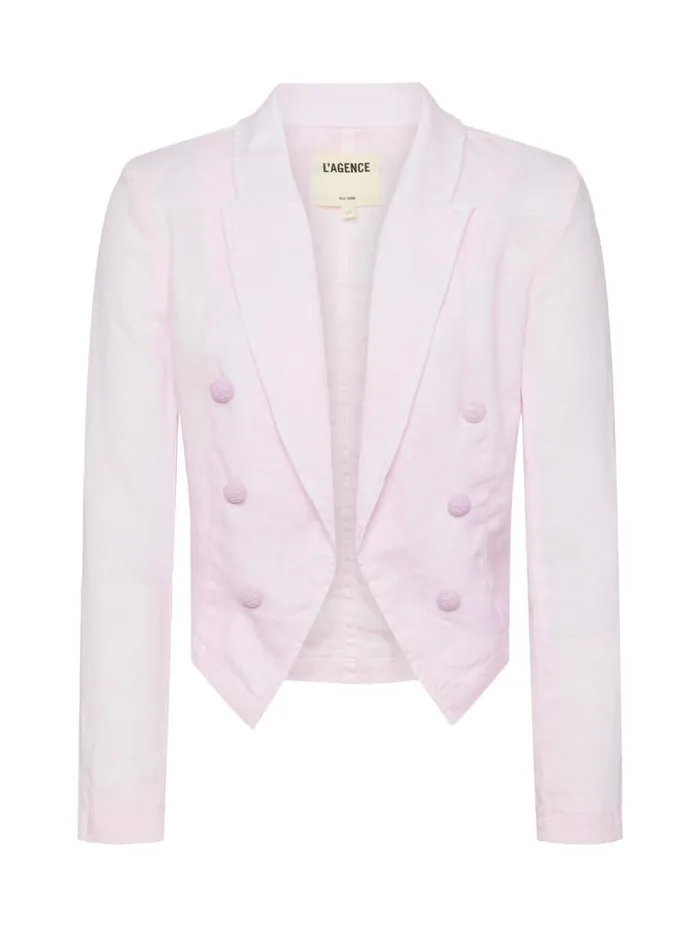 L039Agence Blazers and Jackets Women Wayne Linen Blazer Lilac Snow