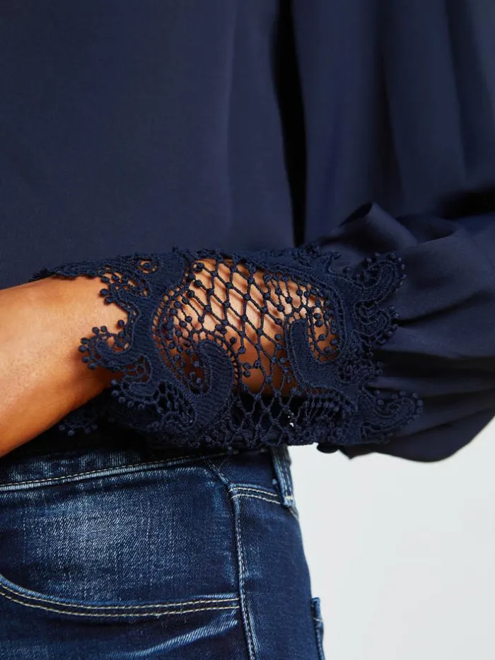 L039Agence Blouses and Tops Women Ava Blouse Midnight
