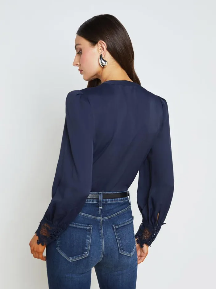 L039Agence Blouses and Tops Women Ava Blouse Midnight