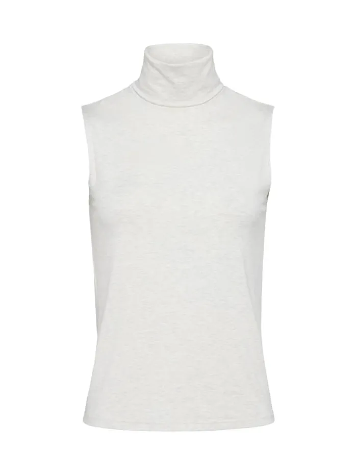 L039Agence Blouses and Tops Women Ceci Sleeveless Turtleneck Light Ash Grey
