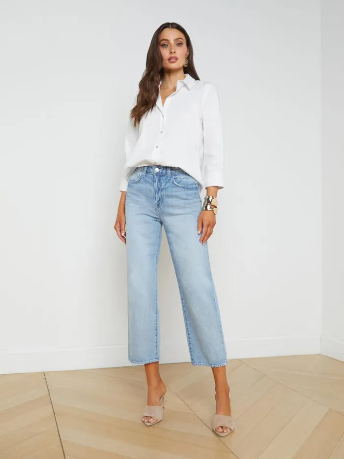 L039Agence Blouses and Tops Women Daniella CottonBlend Blouse White