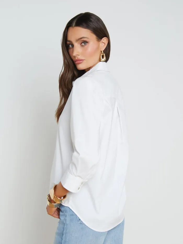 L039Agence Blouses and Tops Women Daniella CottonBlend Blouse White