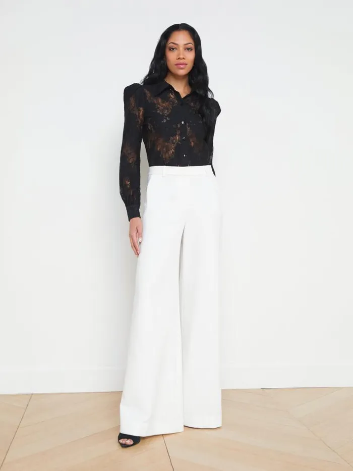 L039Agence Blouses and Tops Women Jenica Lace Blouse Black