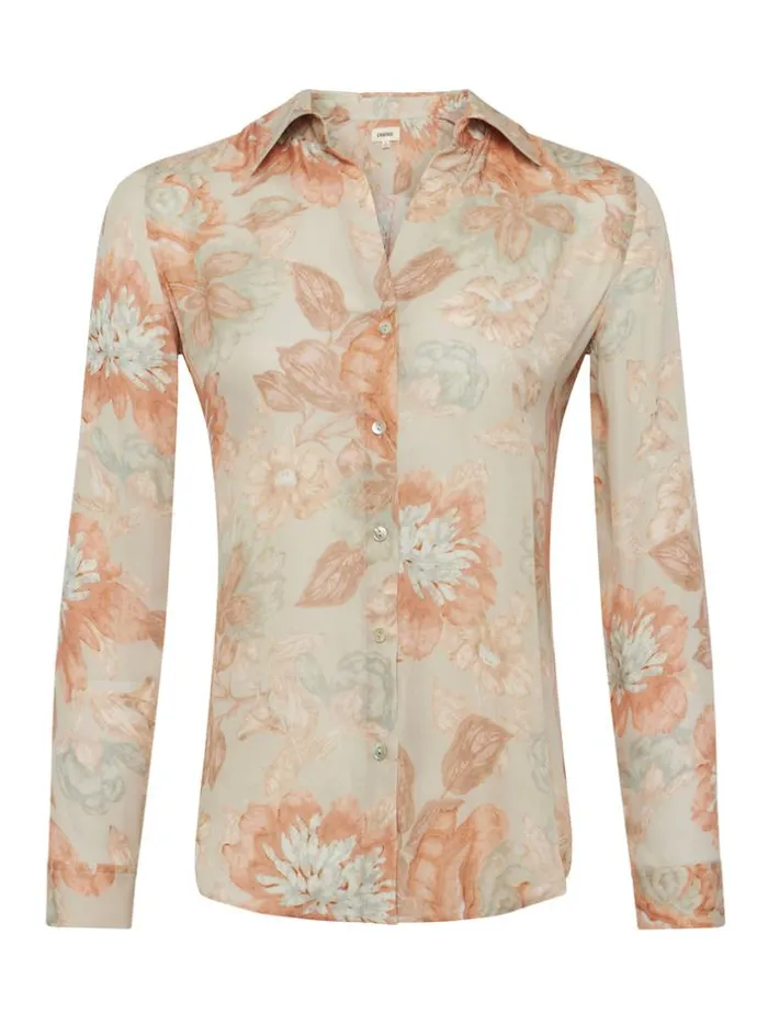 L039Agence Blouses and Tops Women Nina Silk Blouse Multi Soft Pastel Vintage Floral