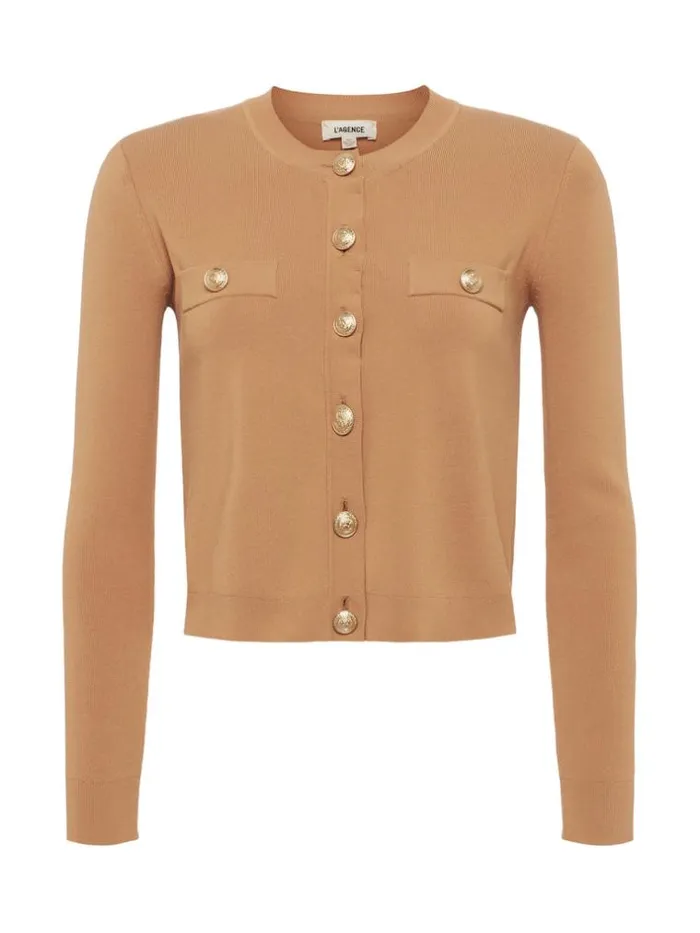 L039Agence Blouses and Tops Women Toulouse Cardigan Soft Camel