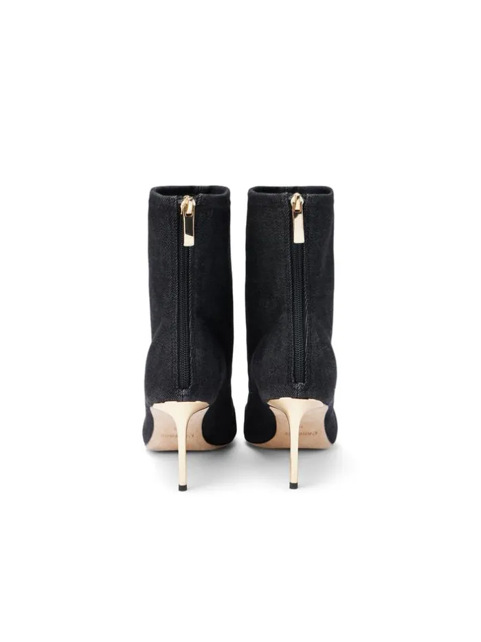 L039Agence Boots and Booties Women Zoe Bootie Black Denim