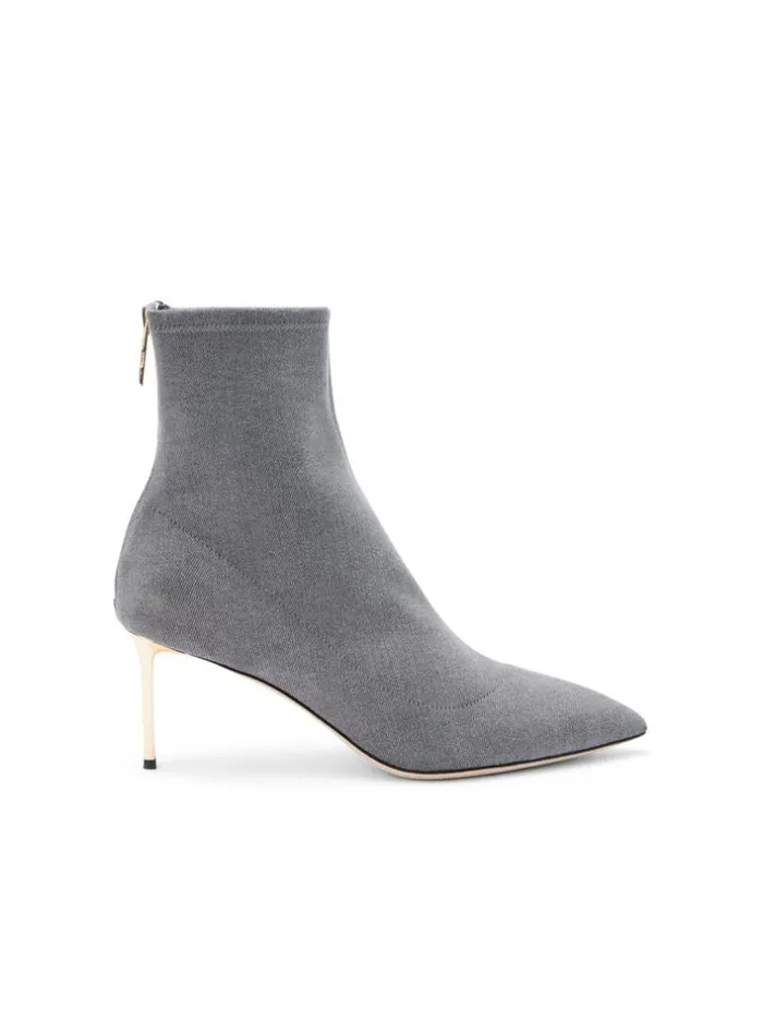 L039Agence Boots and Booties Women Zoe Bootie Grey Denim