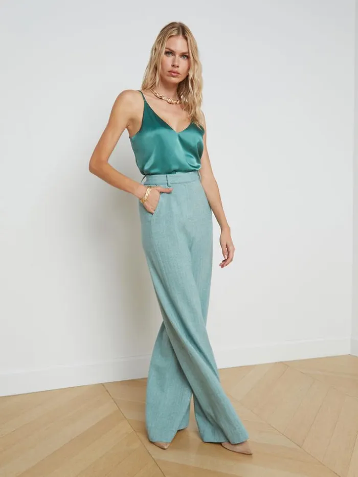 L039Agence Camisoles and Tanks Women Gabriella Camisole Tank Green Jasper