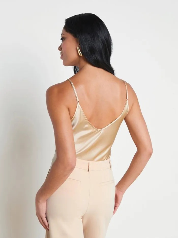 L039Agence Camisoles and Tanks Women Lexi Silk Camisole Toasted Almond
