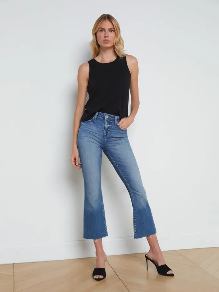L039Agence Camisoles and Tanks Women Mikaela Cotton Tank Black