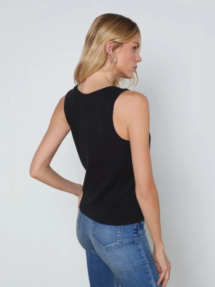 L039Agence Camisoles and Tanks Women Mikaela Cotton Tank Black
