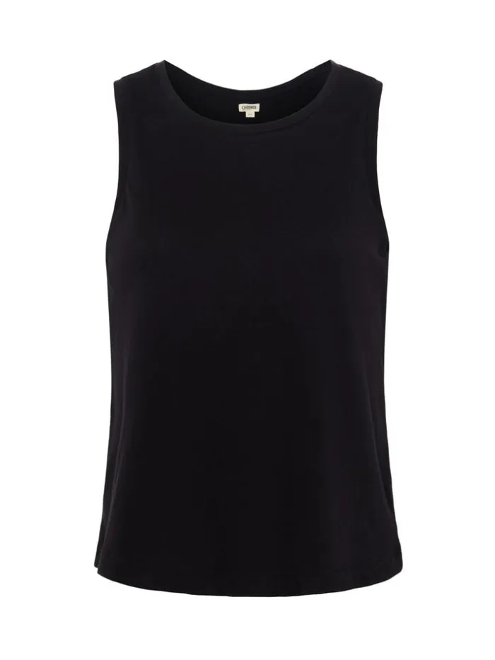 L039Agence Camisoles and Tanks Women Mikaela Cotton Tank Black