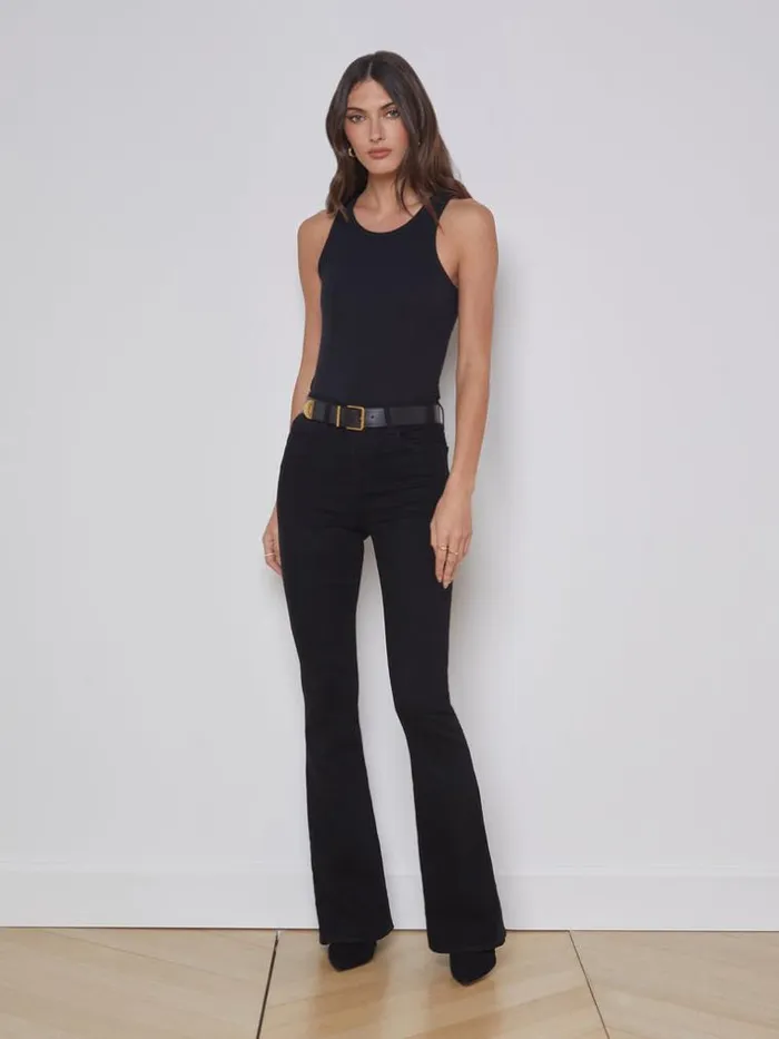 L039Agence Camisoles and Tanks Women Nia Ribbed Tank Black