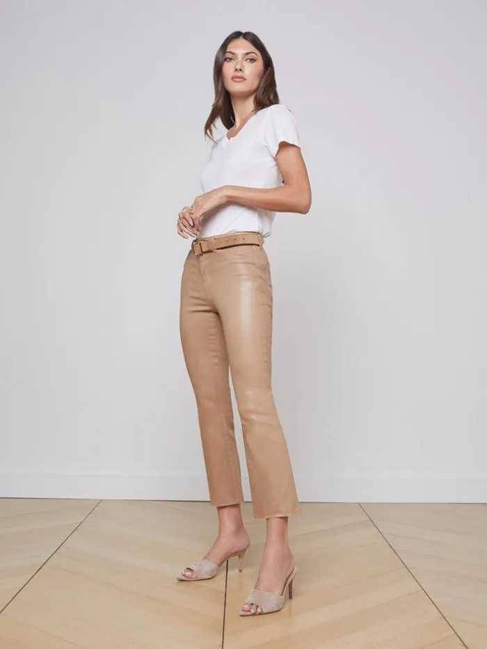 L039Agence Coated Denim Women Kendra Coated Cropped Flare Jean Cappuccino Coated L039Agence Coated Denim Women Kendra Coated Cropped Flare Jean Cappuccino Coated
