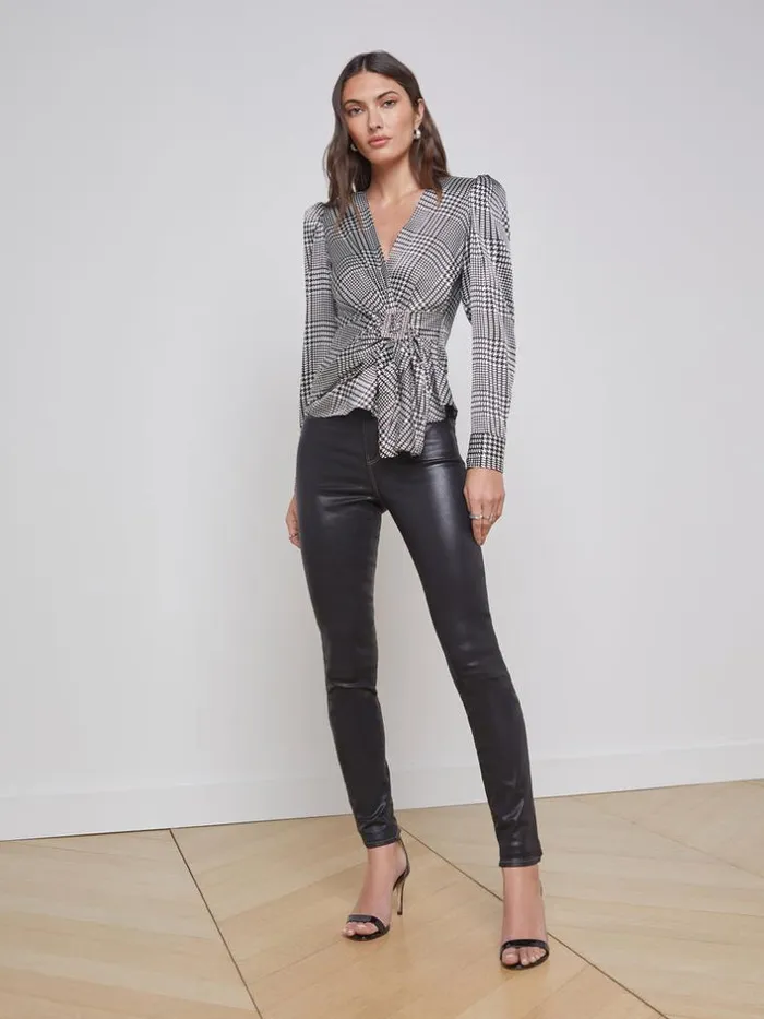 L039Agence Coated Denim Women Marguerite Coated Jean Noirnatural Contrast Coated L039Agence Coated Denim Women Marguerite Coated Jean Noirnatural Contrast Coated
