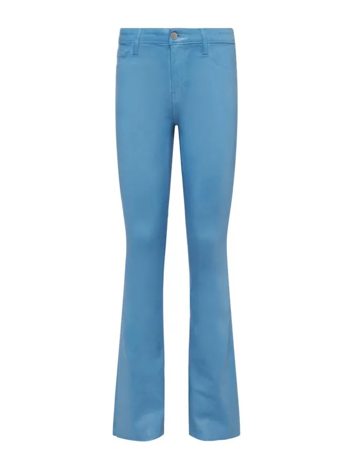 L039Agence Coated Denim Women Ruth Coated StraightLeg Jean Blue Mist Coated