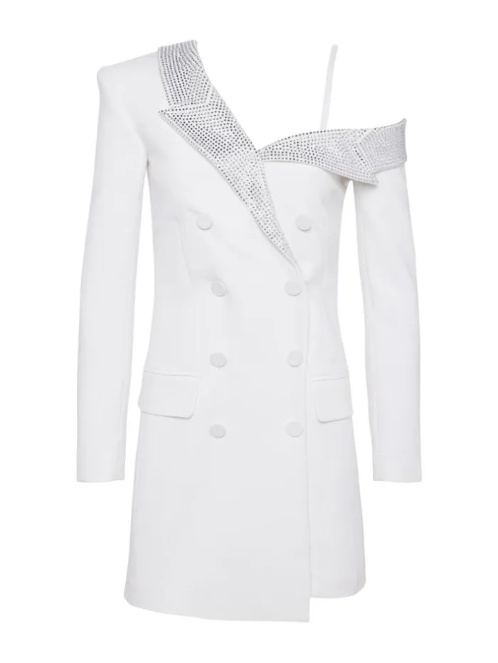 L039Agence Dresses and Jumpsuits Women Dorothea Asymmetrical Blazer Dress White