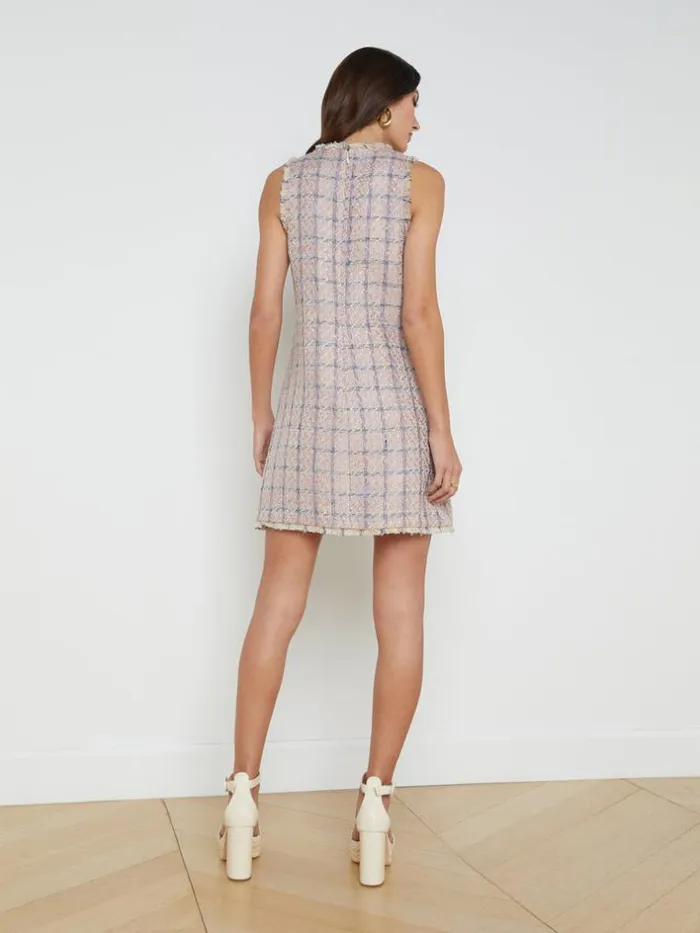 L039Agence Dresses and Jumpsuits Women Florian Tweed Shirtdress Tandusty Pinkblue