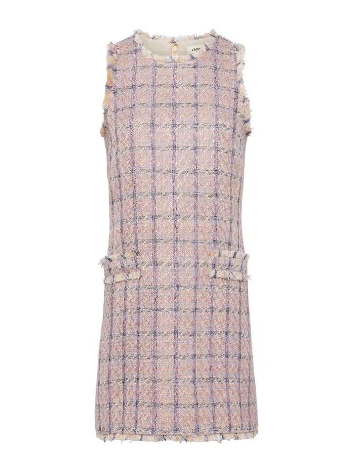 L039Agence Dresses and Jumpsuits Women Florian Tweed Shirtdress Tandusty Pinkblue