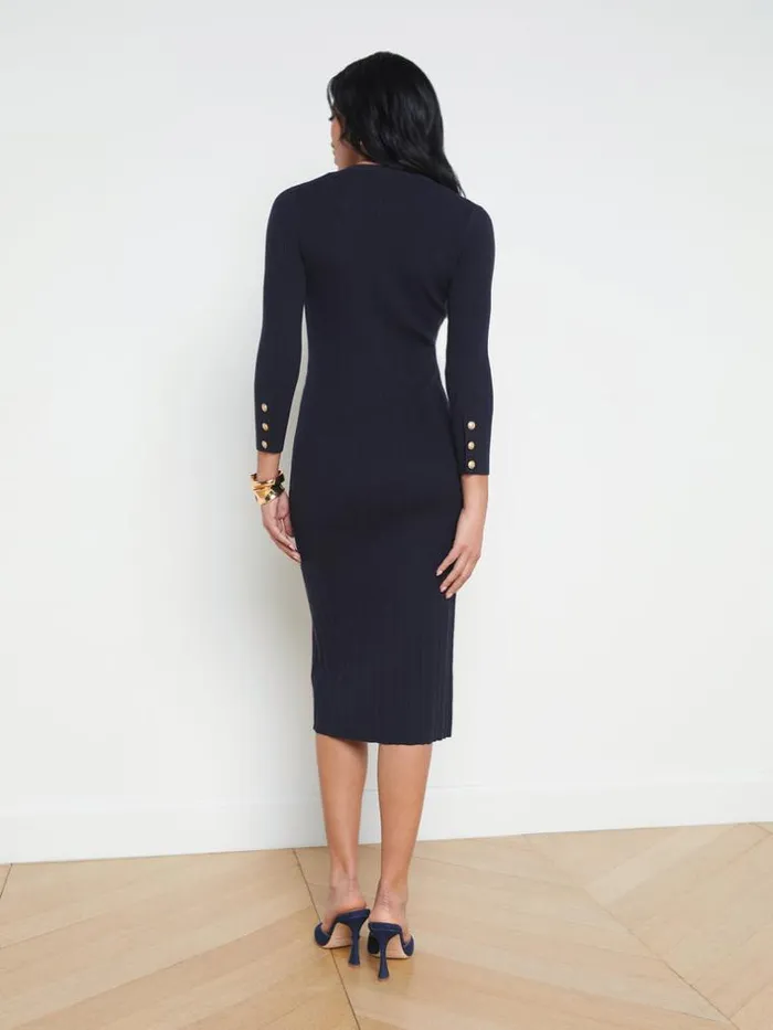 L039Agence Dresses and Jumpsuits Women Kyra Ribbed Duster Dress Midnightgold