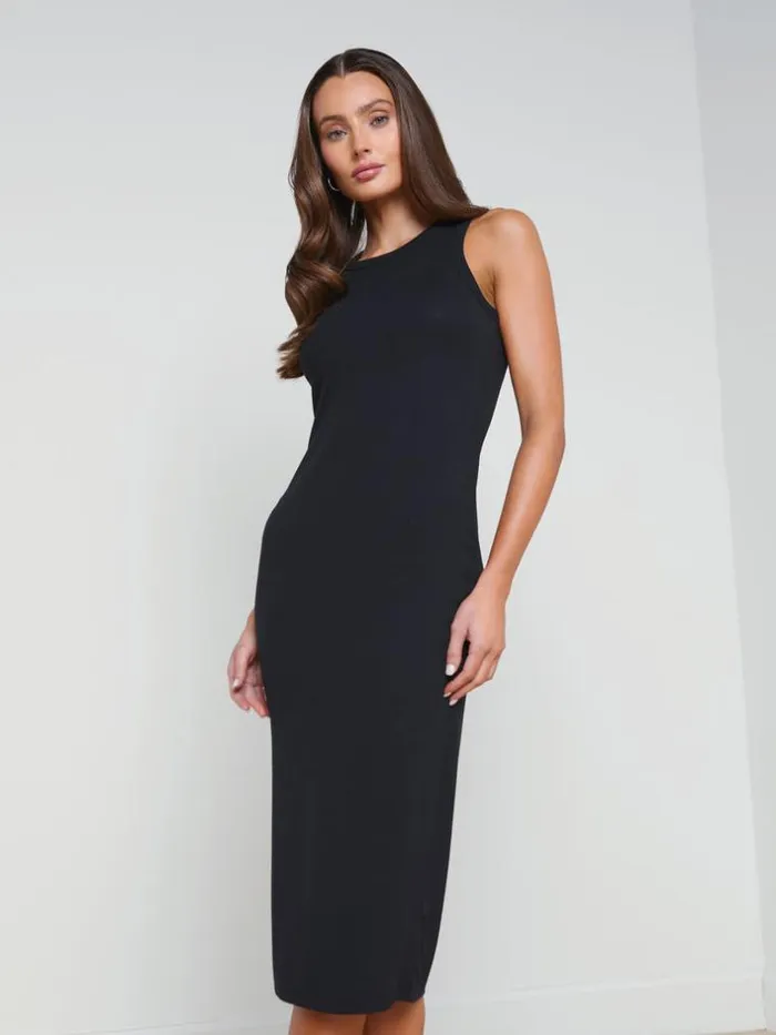 L039Agence Dresses and Jumpsuits Women Nura Sleeveless Midi Dress Black