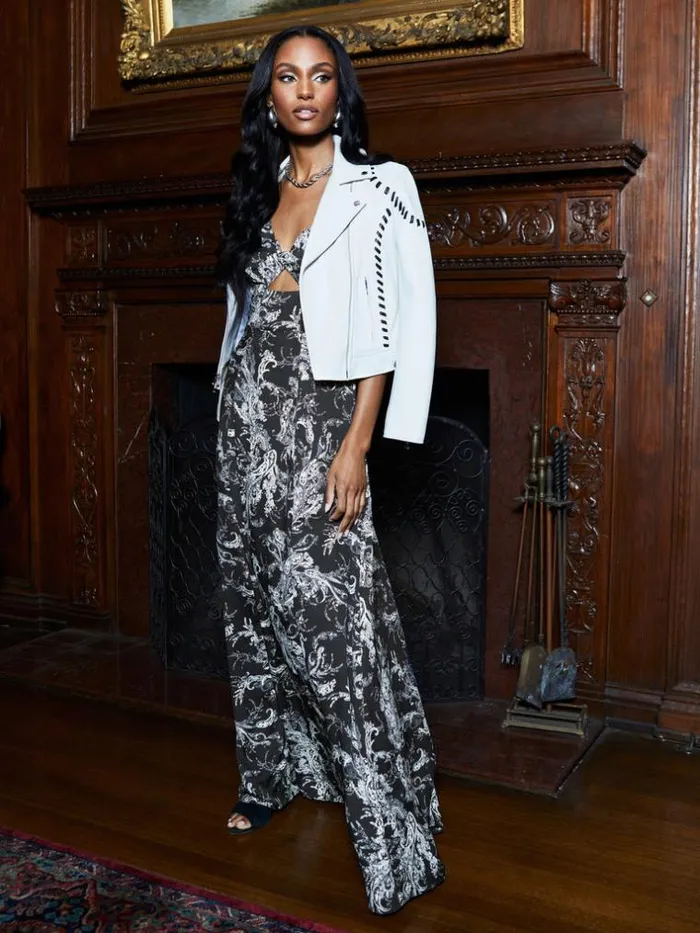 L039Agence Dresses and Jumpsuits Women Porter TwistFront Dress Blackecru Sketch Paisley