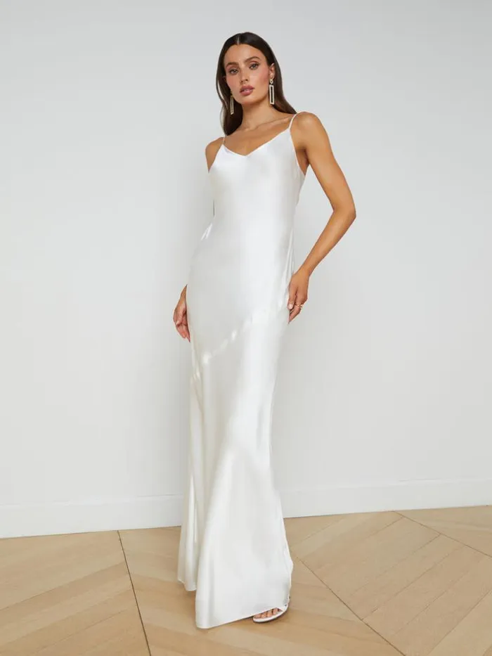 L039Agence Dresses and Jumpsuits Women Serita Silk Slip Dress White