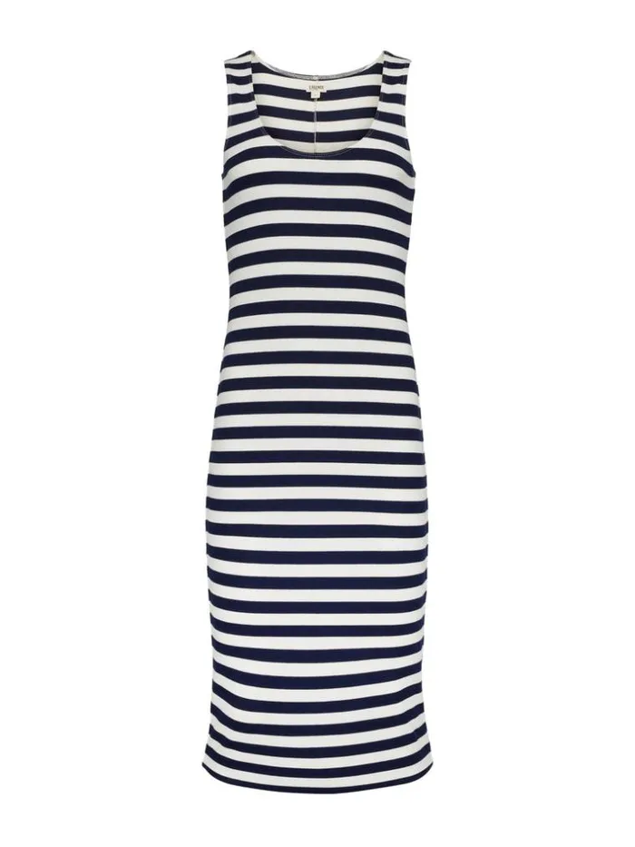 L039Agence Essentials Women Ivanna Dress Navywhite Stripe