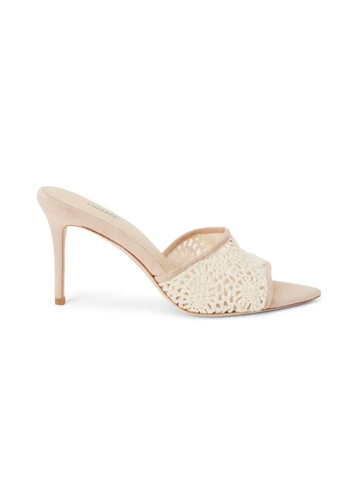 L039Agence Heels and Pumps Women Armande Crochet Mule Ecrupecan Crochet