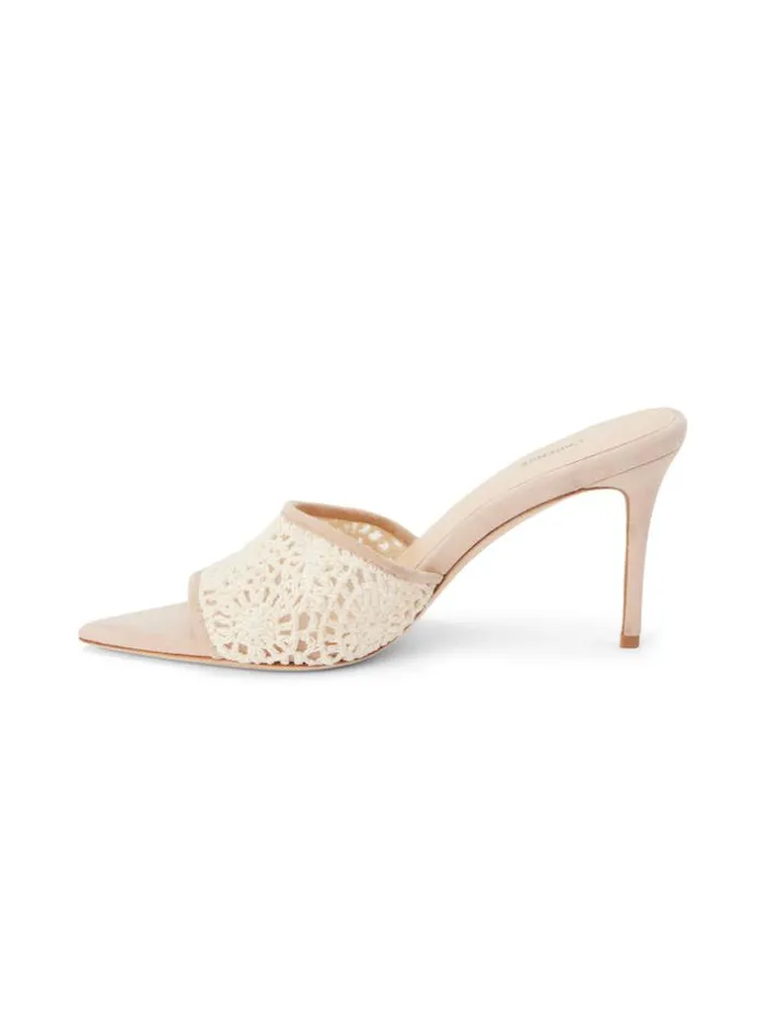 L039Agence Heels and Pumps Women Armande Crochet Mule Ecrupecan Crochet