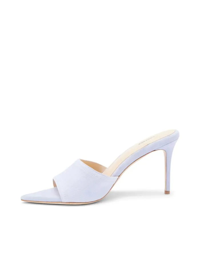 L039Agence Heels and Pumps Women Lolita Open Toe Mule Lilac Denim
