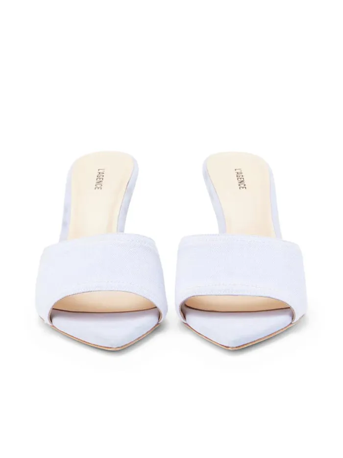 L039Agence Heels and Pumps Women Lolita Open Toe Mule Lilac Denim
