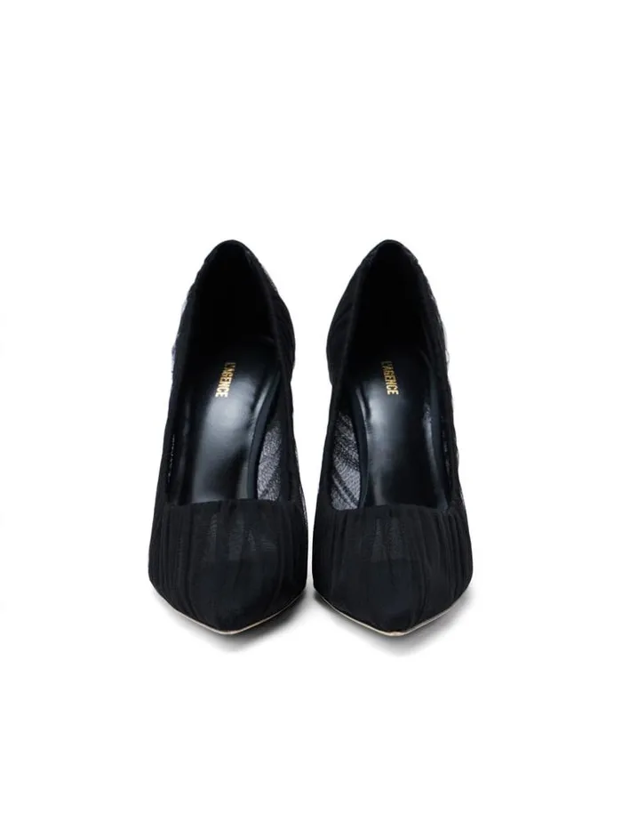 L039Agence Heels and Pumps Women Marie Pump Black Tullesatin