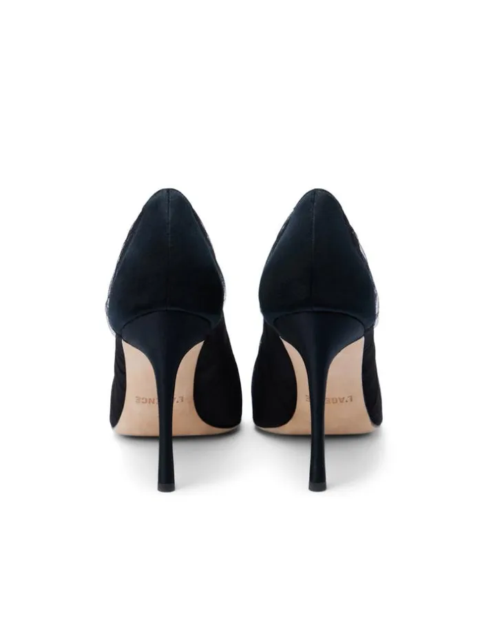 L039Agence Heels and Pumps Women Marie Pump Black Tullesatin