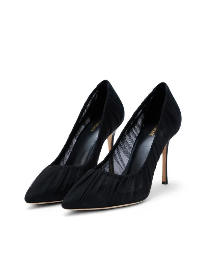 L039Agence Heels and Pumps Women Marie Pump Black Tullesatin