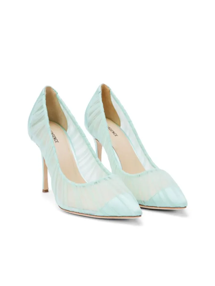 L039Agence Heels and Pumps Women Marie Pump Mint Tullesatin