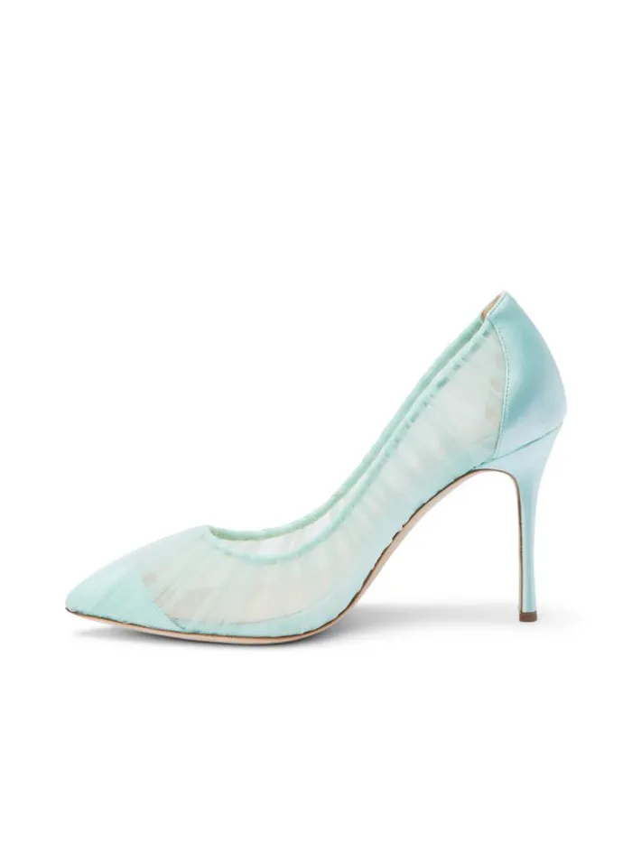 L039Agence Heels and Pumps Women Marie Pump Mint Tullesatin