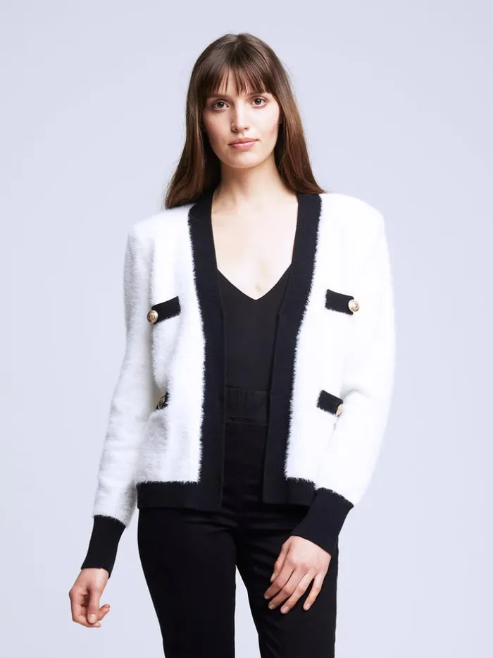 L039Agence Knitwear Women Kai Cardigan Whiteblack
