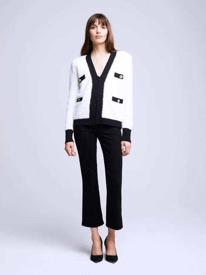 L039Agence Knitwear Women Kai Cardigan Whiteblack