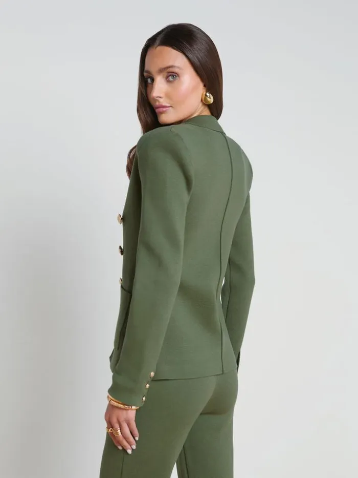 L039Agence Knitwear Women Kenzie Knit Blazer Clovergold